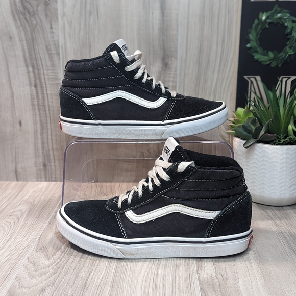 Vans Other - Kids Vans SK8-HI Black White Suede Leather High Top Sneakers Shoes Skate